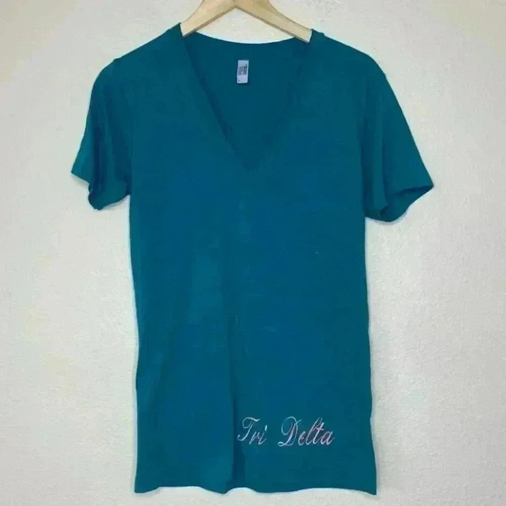 Tri Delta American Apparel VNeck TShirt Delta Delta Delta